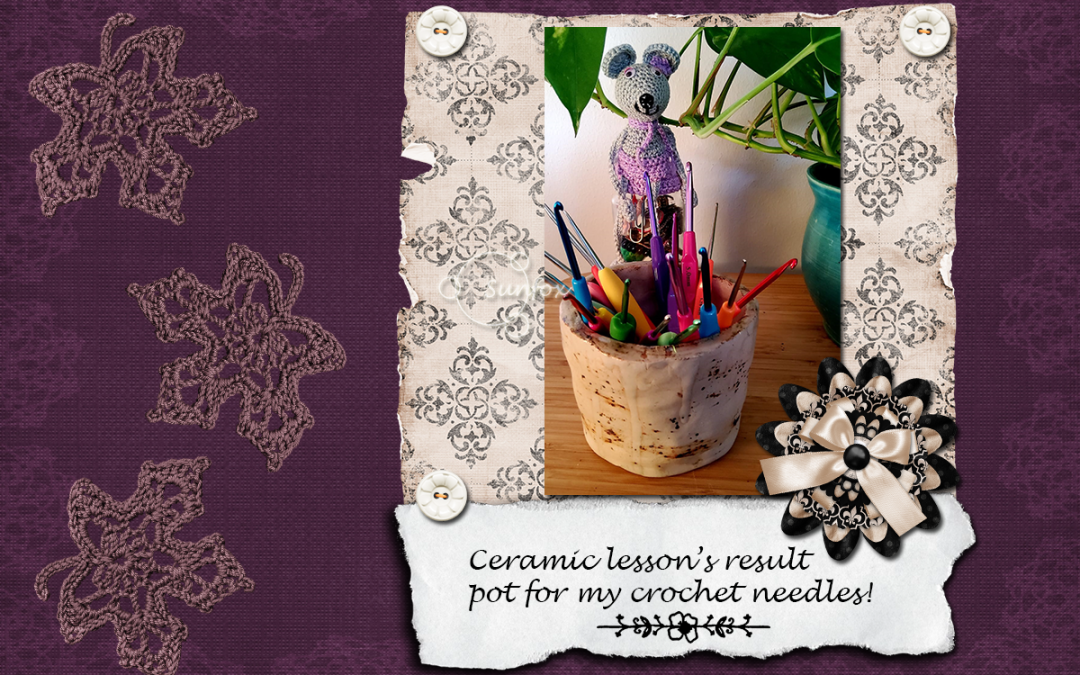 Ceramic pot for my crochet needles